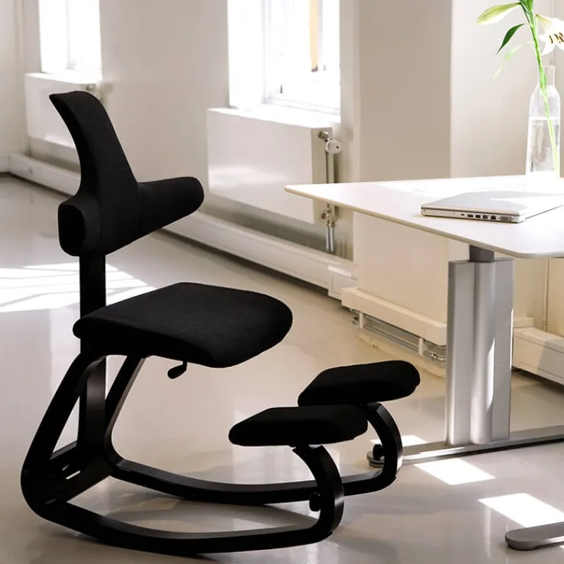 Varier ThatSit ® Chaise de bureau ergonomique à bascule en tissu et bois* Chaise Pour Chambre|Chaise De Bureau