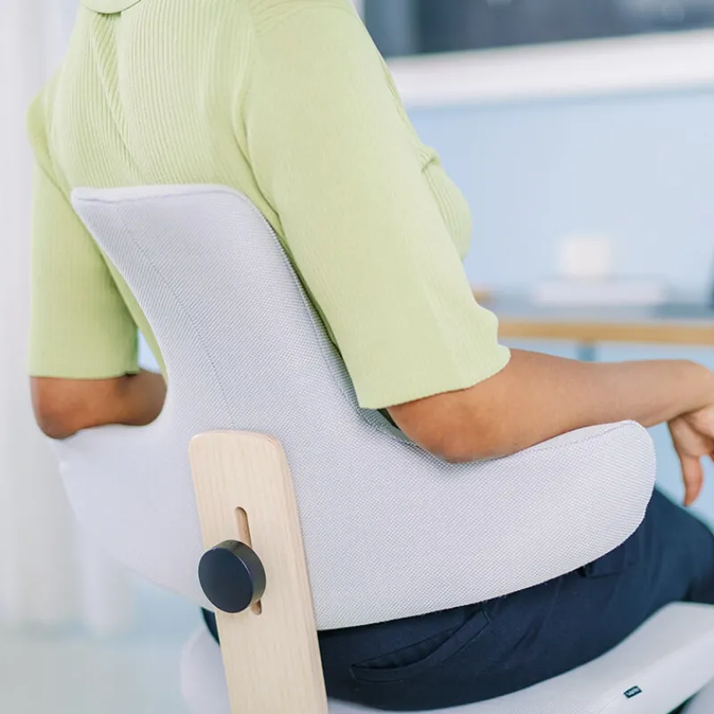 Varier ThatSit ® Chaise de bureau ergonomique à bascule en tissu et bois* Chaise Pour Chambre|Chaise De Bureau