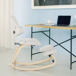 Varier ThatSit ® Chaise de bureau ergonomique à bascule en tissu et bois* Chaise Pour Chambre|Chaise De Bureau