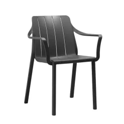 Tiberina Fauteuil de jardin empilable en polypropylène* Fauteuil De Jardin