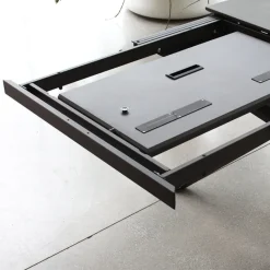 Altacom Tokyo Petite table carrée design extensible avec piètement central mikado* Table De Salle à Manger|Table Pour Petit Espace