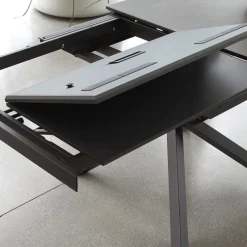Altacom Tokyo Petite table carrée design extensible avec piètement central mikado* Table De Salle à Manger|Table Pour Petit Espace