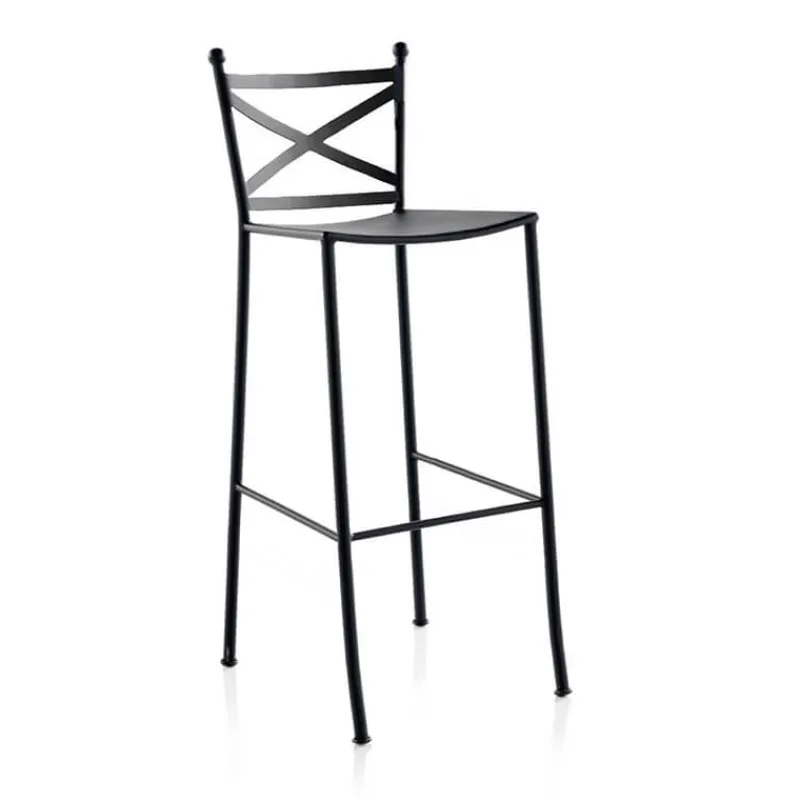 Jayso Toledo Tabouret provençal en métal* Tabouret Snack (assise +/- 65 Cm)|Tabouret De Bar (assise +/- 80 Cm)