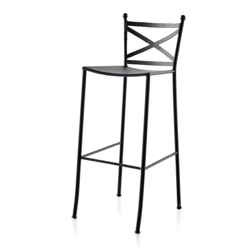 Jayso Toledo Tabouret provençal en métal* Tabouret Snack (assise +/- 65 Cm)|Tabouret De Bar (assise +/- 80 Cm)