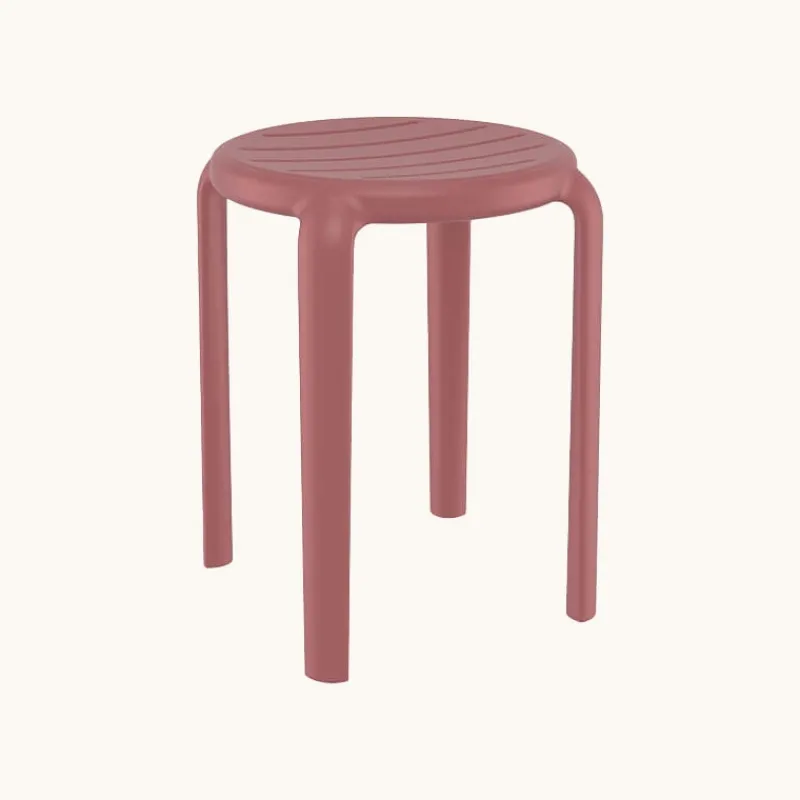 Tom Tabouret bas sans dossier empilable en polypropylène* Tabouret Bas (assise +/- 45 Cm)
