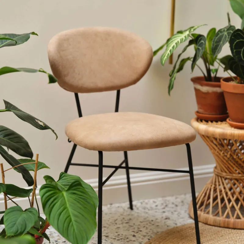 Mobitec Toro ® Chaise cosy minimaliste en tissu et pieds métal* Chaise De Salle à Manger|Chaise Salon