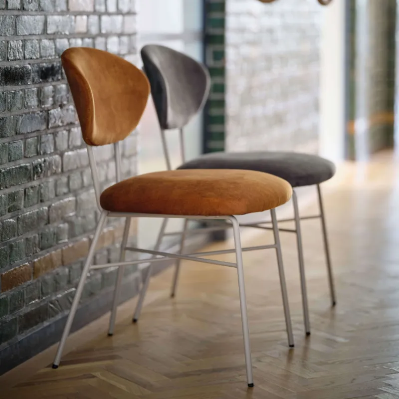 Mobitec Toro ® Chaise cosy minimaliste en tissu et pieds métal* Chaise De Salle à Manger|Chaise Salon