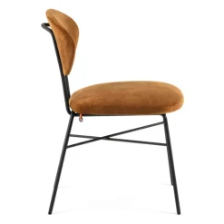 Mobitec Toro ® Chaise cosy minimaliste en tissu et pieds métal* Chaise De Salle à Manger|Chaise Salon
