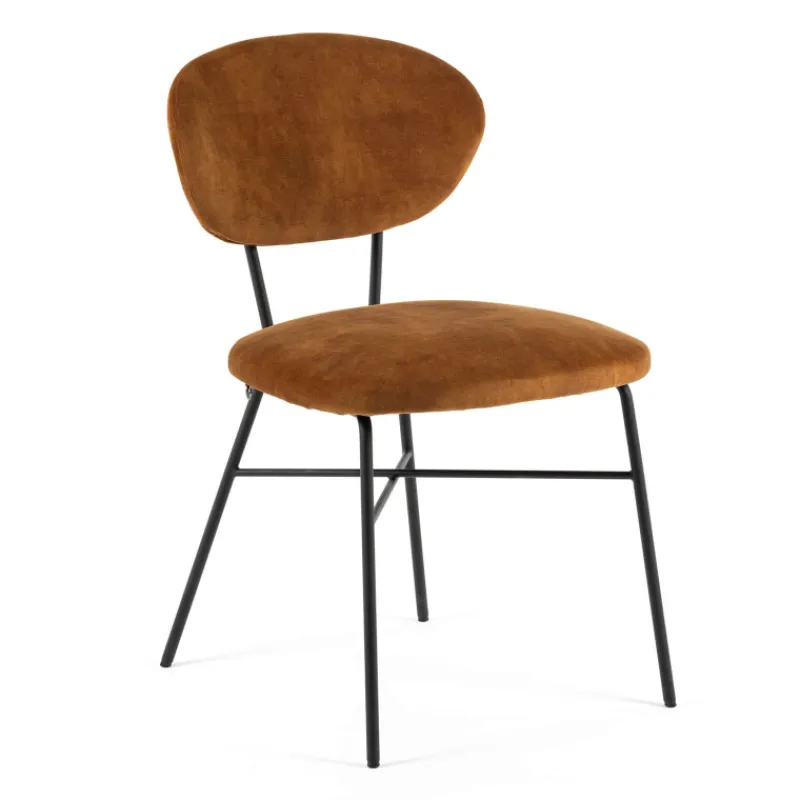 Mobitec Toro ® Chaise cosy minimaliste en tissu et pieds métal* Chaise De Salle à Manger|Chaise Salon