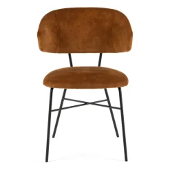 Mobitec Toro ® Fauteuil minimaliste cosy en tissu avec pieds en métal* Chaise De Salle à Manger|Fauteuil De Salon