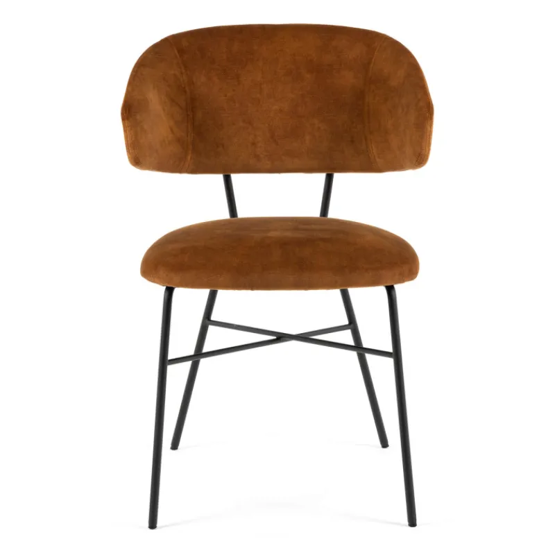 Mobitec Toro ® Fauteuil minimaliste cosy en tissu avec pieds en métal* Chaise De Salle à Manger|Fauteuil De Salon