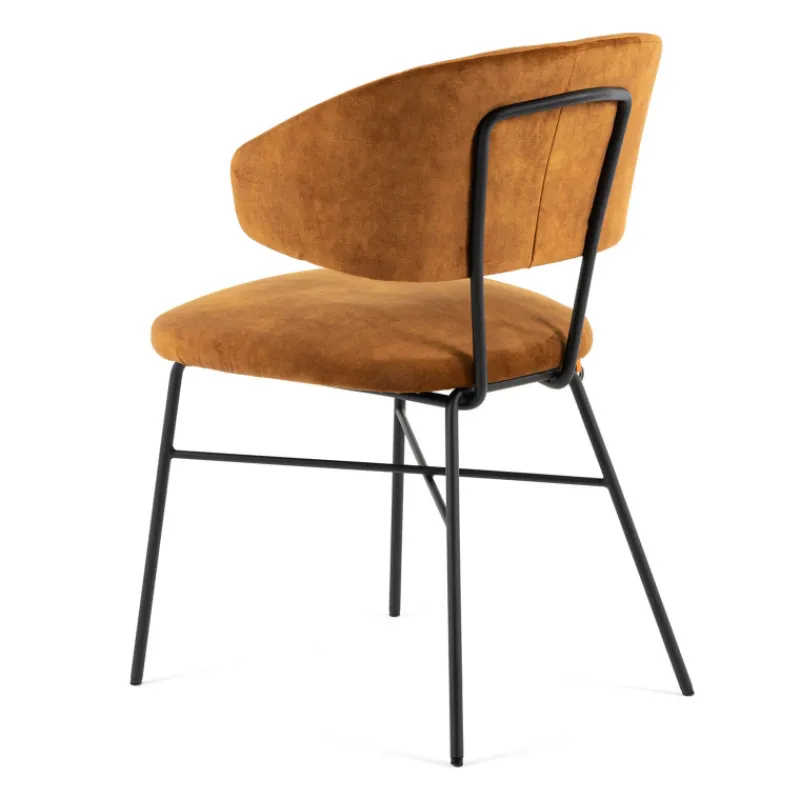 Mobitec Toro ® Fauteuil minimaliste cosy en tissu avec pieds en métal* Chaise De Salle à Manger|Fauteuil De Salon