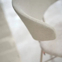 Mobitec Toro ® Fauteuil minimaliste cosy en tissu avec pieds en métal* Chaise De Salle à Manger|Fauteuil De Salon