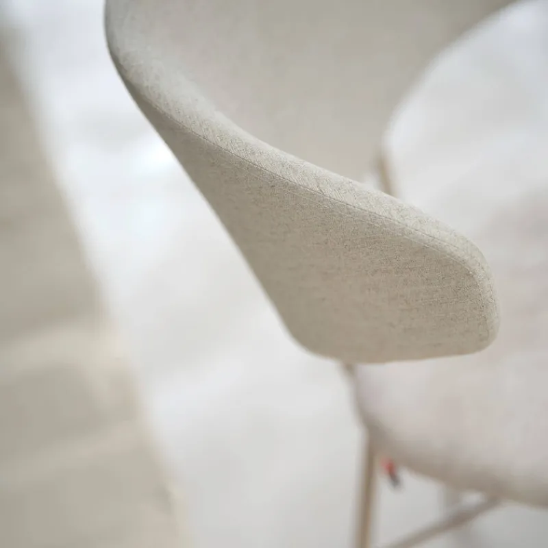 Mobitec Toro ® Fauteuil minimaliste cosy en tissu avec pieds en métal* Chaise De Salle à Manger|Fauteuil De Salon