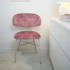 Mobitec Toro ® Fauteuil minimaliste cosy en tissu avec pieds en métal* Chaise De Salle à Manger|Fauteuil De Salon
