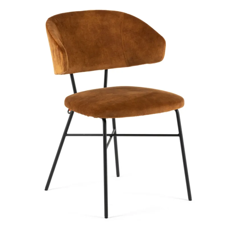 Mobitec Toro ® Fauteuil minimaliste cosy en tissu avec pieds en métal* Chaise De Salle à Manger|Fauteuil De Salon