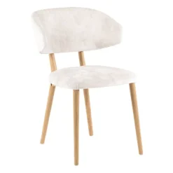 Mobitec Toro ® Chaise moderne avec dossier incurvé en tissu et bois* Chaise De Salle à Manger|Chaise Salon