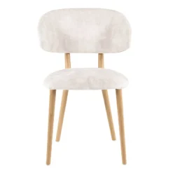 Mobitec Toro ® Chaise moderne avec dossier incurvé en tissu et bois* Chaise De Salle à Manger|Chaise Salon