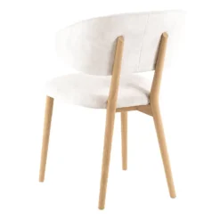 Mobitec Toro ® Chaise moderne avec dossier incurvé en tissu et bois* Chaise De Salle à Manger|Chaise Salon