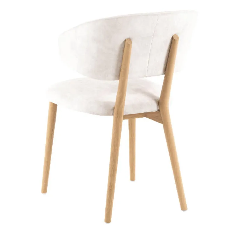 Mobitec Toro ® Chaise moderne avec dossier incurvé en tissu et bois* Chaise De Salle à Manger|Chaise Salon