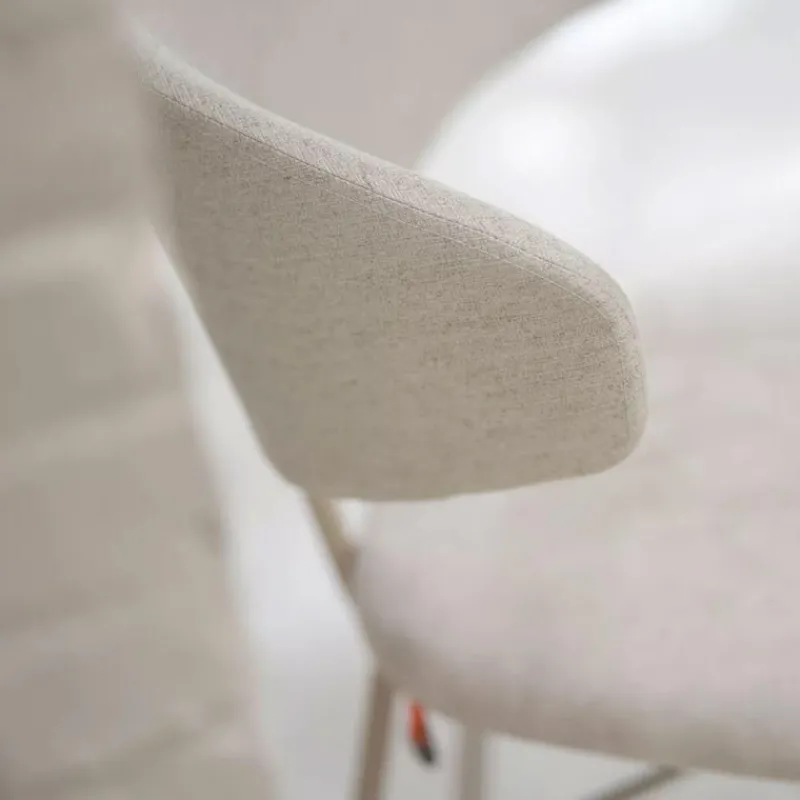 Mobitec Toro ® Chaise moderne avec dossier incurvé en tissu et bois* Chaise De Salle à Manger|Chaise Salon
