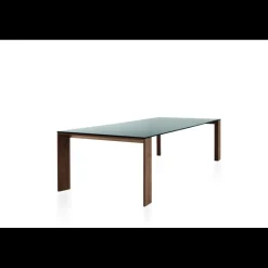 Sovet Italia Toronto Sovet® Table design rectangulaire en verre piétement bois* Table De Salle à Manger