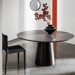 Sovet Italia Totem Sovet® Table design ronde plateau bois* Table De Salle à Manger