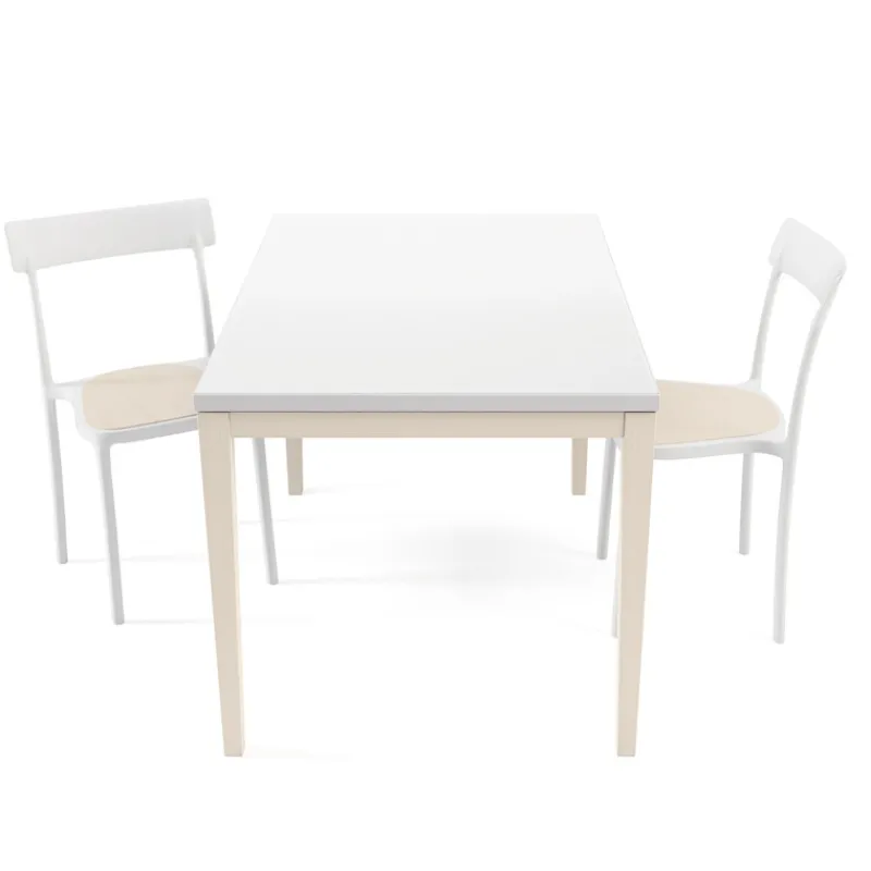 Cancio Toy bois Table de cuisine en verre avec rallonge* Table De Cuisine