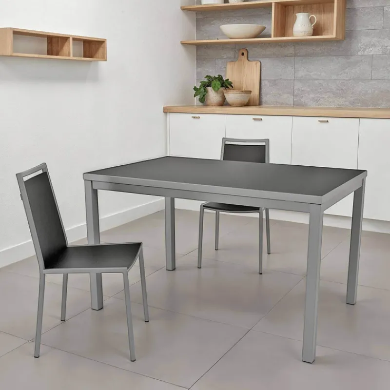 Cancio Toy métal Table de cuisine en verre avec rallonge hauteur 75 cm* Table De Cuisine