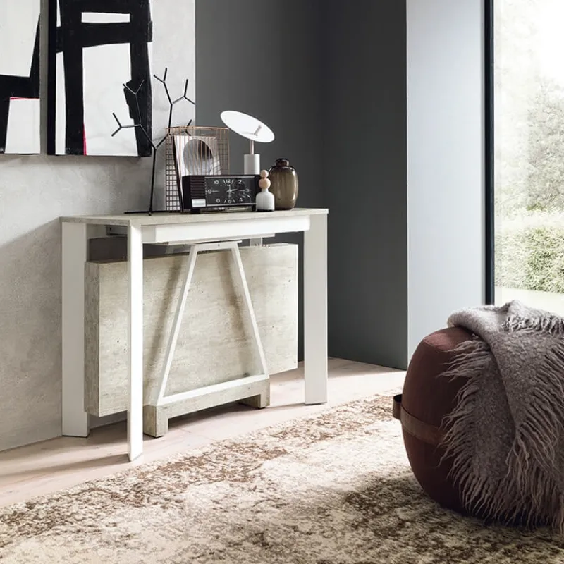 Altacom Trek Console extensible transformable en table en mélaminé* Table Pour Petit Espace
