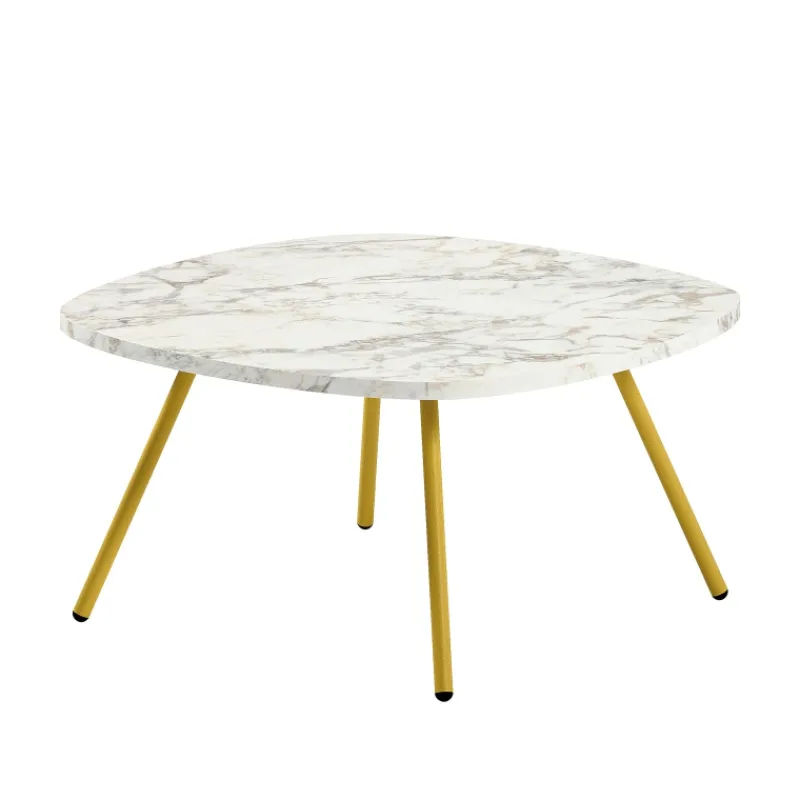 Perfecta Trevi Table basse carrée moderne en stratifié avec pieds en métal* Table De Salon