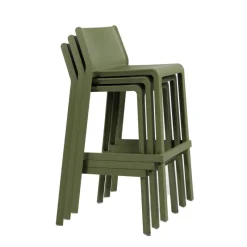 Trill stool Tabouret de bar moderne empilable en polypropylène* Tabouret De Bar (assise +/- 80 Cm)