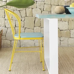 Jayso Tudela Chaise en métal vintage avec dossier filaire* Chaise De Cuisine|Chaise De Salle à Manger
