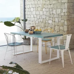 Jayso Tudela Chaise en métal vintage avec dossier filaire* Chaise De Cuisine|Chaise De Salle à Manger