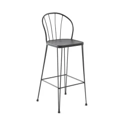 Jayso Tudela Tabouret haut en métal vintage* Tabouret Snack (assise +/- 65 Cm)|Tabouret De Bar (assise +/- 80 Cm)