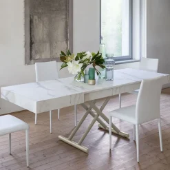 Altacom Ulisse Table relevable en mélaminé avec allonges* Table De Salon|Table Pour Petit Espace