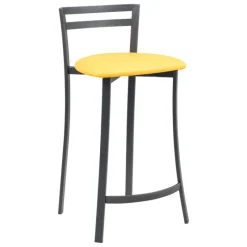 Carrier Urane ® Tabouret snack avec dossier bas en synthétique et métal made in France* Tabouret Snack (assise +/- 65 Cm)|Tabouret De Bar (assise +/- 80 Cm)