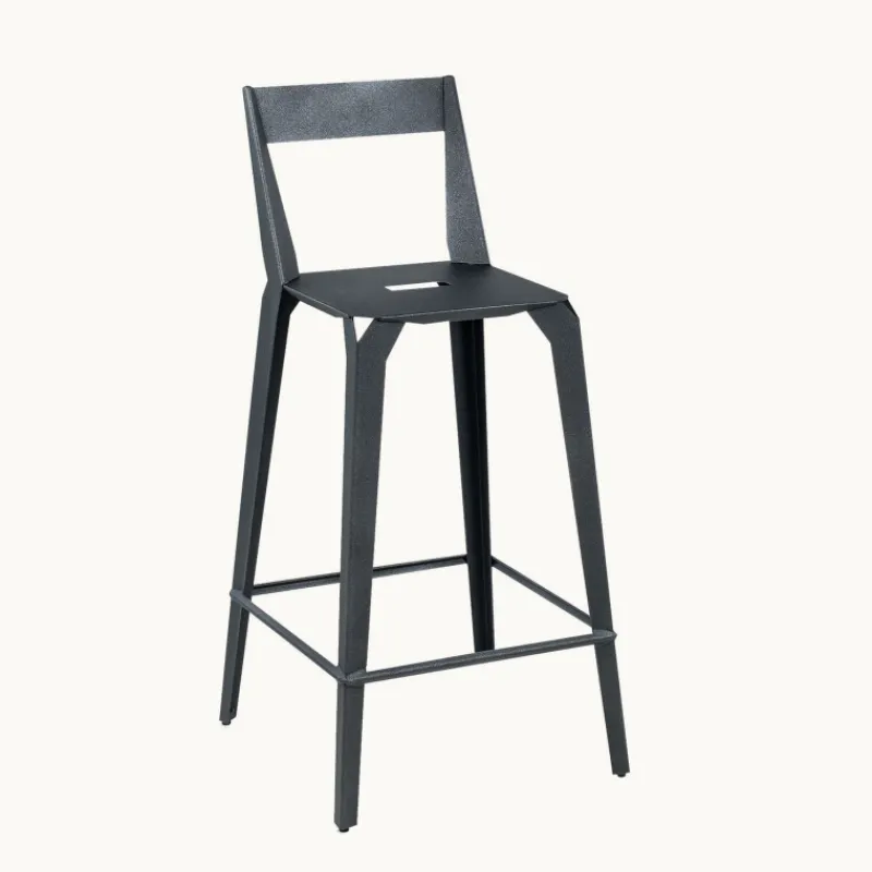 Carrier Valence ® Tabouret snack industriel français en métal avec dossier* Tabouret De Bar (assise +/- 80 Cm)|Tabouret Snack (assise +/- 65 Cm)