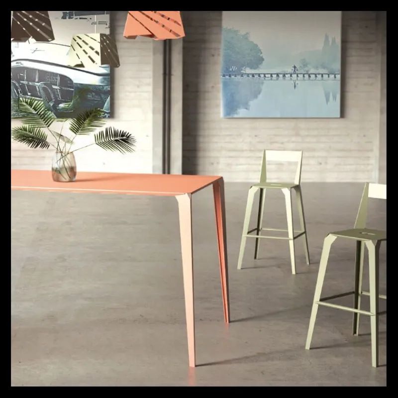 Carrier Valence ® Tabouret snack industriel français en métal avec dossier* Tabouret De Bar (assise +/- 80 Cm)|Tabouret Snack (assise +/- 65 Cm)