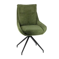 ValentineChaise pivotante en tissu avec poignée et pieds en métal* Chaise De Salle à Manger