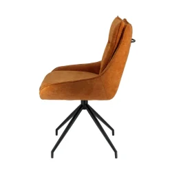 ValentineChaise pivotante en tissu avec poignée et pieds en métal* Chaise De Salle à Manger