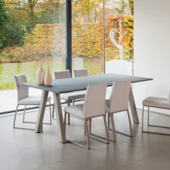 Perfecta Veneto Table moderne rectangulaire en stratifié avec pieds obliques* Table De Salle à Manger