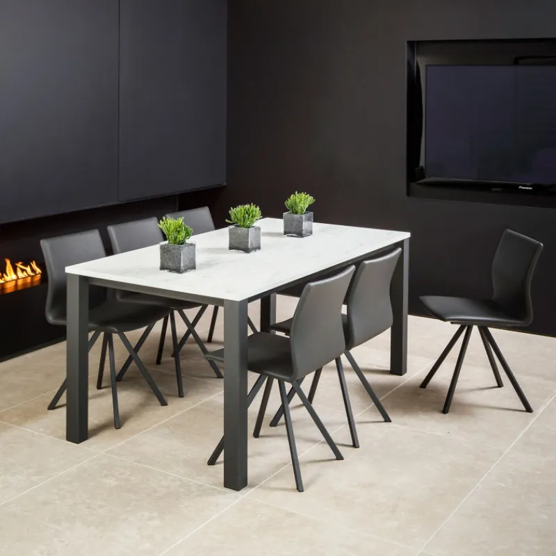 Perfecta Verona Table rectangulaire en stratifié et pieds métal fabrication belge* Table De Salle à Manger
