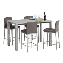 Perfecta Verona Table snack rectangulaire belge en stratifié et pieds métal* Table De Cuisine|Table De Salle à Manger