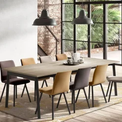 Perfecta Victoria Table avec allonge et pieds en métal* Table De Salle à Manger