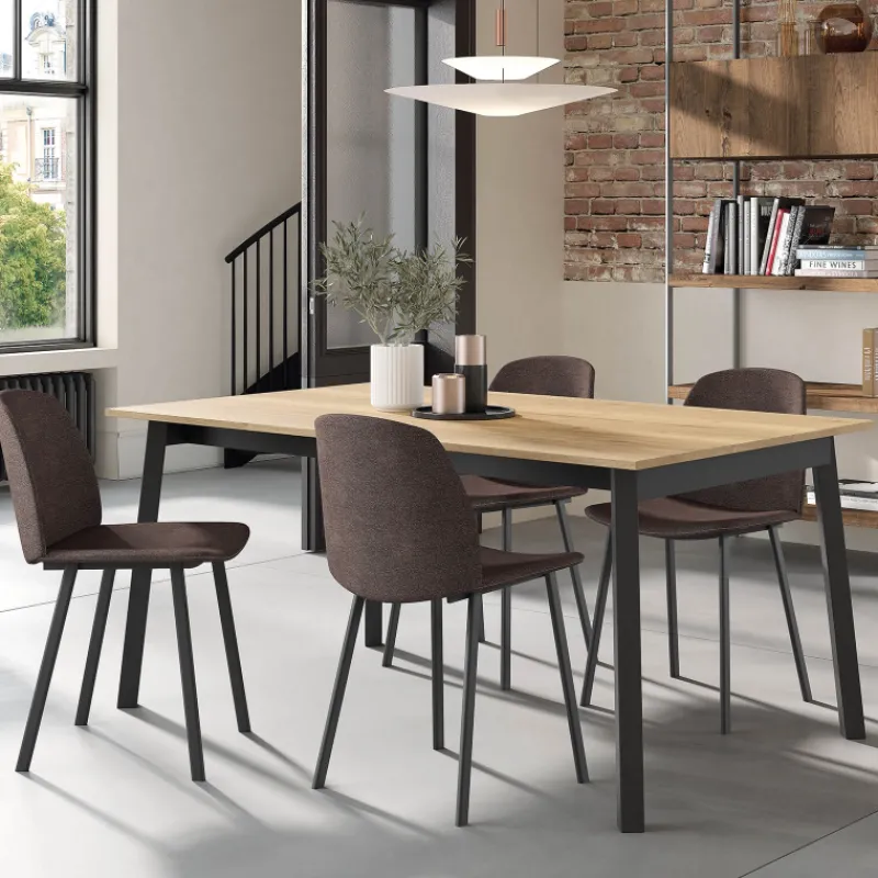 Perfecta Victoria Table avec allonge et pieds en métal* Table De Salle à Manger