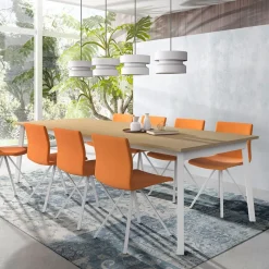 Perfecta Victoria Table avec allonge et pieds en métal* Table De Salle à Manger