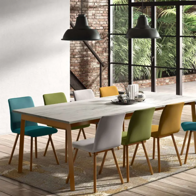 Perfecta Victoria Table avec allonge et pieds en métal* Table De Salle à Manger