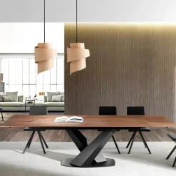 Ramiro Tarazona Victory Table en bois extensible design avec pied central* Table De Salle à Manger