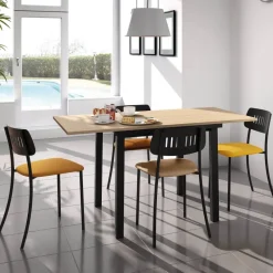 Perfecta Vienna Table de cuisine carrée extensible pieds en métal* Table De Cuisine|Table Pour Petit Espace